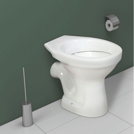 Λεκάνη Δαπέδου Υψηλής Πίεσης Gloria Nitreus Πισωστόμια Πορσελάνης 29-5001 Λευκή