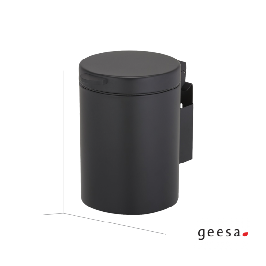 Επίτοιχο Χαρτοδοχείο Ορειχάλκινο 3L Geesa 644-400 Black Matt Επίτοιχο Χαρτοδοχείο Ορειχάλκινο 3L Geesa 644-400 Black Matt