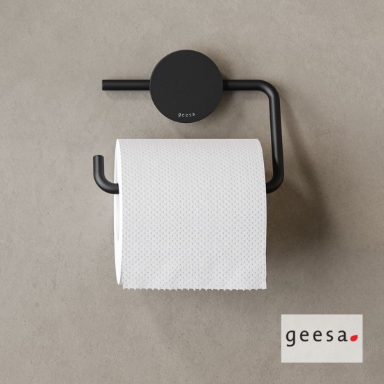 Χαρτοθήκη Επιτοίχια Χωρίς Κάλυμμα Geesa Opal 7209-400 Black Matt Χαρτοθήκη Επιτοίχια Χωρίς Κάλυμμα Geesa Opal 7209-400 Black Matt