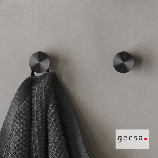 Άγκιστρο Μονό Επιτοίχιο Φ2.5 εκ. Geesa Opal 7213-411 Black Brushed Άγκιστρο Μονό Επιτοίχιο Φ2.5 εκ. Geesa Opal 7213-411 Black Brushed
