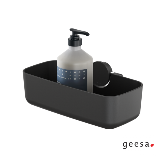 Επίτοιχη Σπογγοθήκη - Μπουκαλοθήκη Geesa Opal 7214-400 Black Matt Επίτοιχη Σπογγοθήκη - Μπουκαλοθήκη Geesa Opal 7214-400 Black Matt