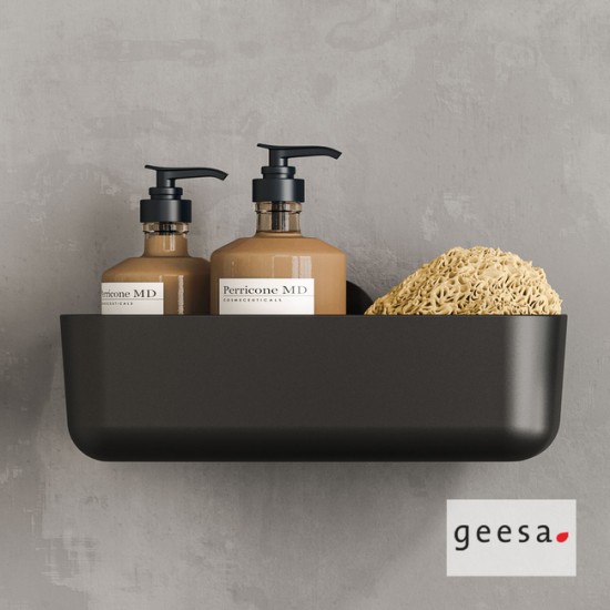 Επίτοιχη Σπογγοθήκη - Μπουκαλοθήκη Geesa Opal 7214-411 Black Brushed Επίτοιχη Σπογγοθήκη - Μπουκαλοθήκη Geesa Opal 7214-411 Black Brushed