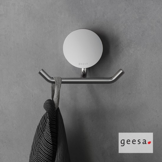 Επίτοιχo Άγκιστρο Διπλό Geesa Opal 7215-100 Χρωμέ