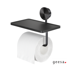 Χαρτοθήκη Επιτοίχια με Εταζέρα 18,5 εκ. Geesa Opal 7224-411 Black Brushed