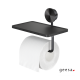 Χαρτοθήκη Επιτοίχια με Εταζέρα 18,5 εκ. Geesa Opal 7224-411 Black Brushed Χαρτοθήκη Επιτοίχια με Εταζέρα 18,5 εκ. Geesa Opal 7224-411 Black Brushed