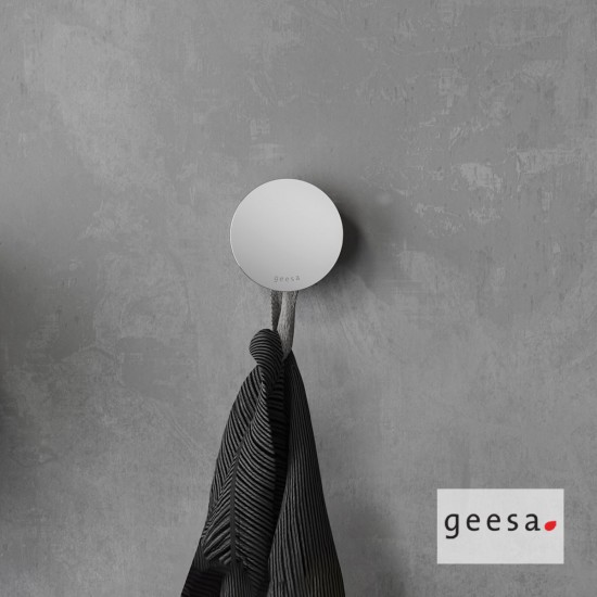 Άγκιστρο Μονό Επιτοίχιο Φ5,4 εκ. Geesa Opal 7245-100 Χρωμέ