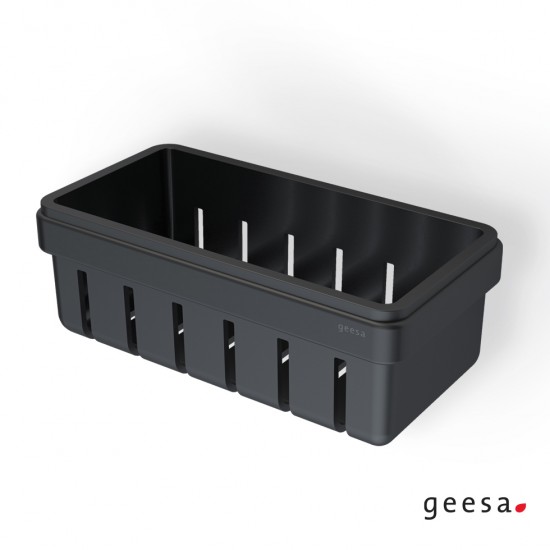 Σπογγοθήκη - Mπουκαλοθήκη 21x10,8x7,5cm Geesa Frame 8801-400 Black Matt Σπογγοθήκη - Mπουκαλοθήκη 21x10,8x7,5cm Geesa Frame 8801-400 Black Matt