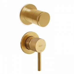 Εντοιχισμένος Ορειχάλκινος Μίκτης ντουζιέρας 3 εξόδων Armando Vicario Industrial Brushed Gold (Χρυσό)