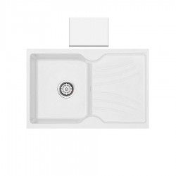 Ένθετος Νεροχύτης Γρανιτένιος Συνθετικός 86x50 Sanitec Classic 337 με 1 Γούρνα White