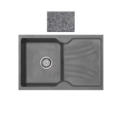 Ένθετος Νεροχύτης Γρανιτένιος Συνθετικός 86x50 Sanitec Classic 337 με 1 Γούρνα Granite Grey