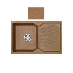 Ένθετος Νεροχύτης Γρανιτένιος Συνθετικός 86x50 Sanitec Classic 337 με 1 Γούρνα Granite Celtic Stone