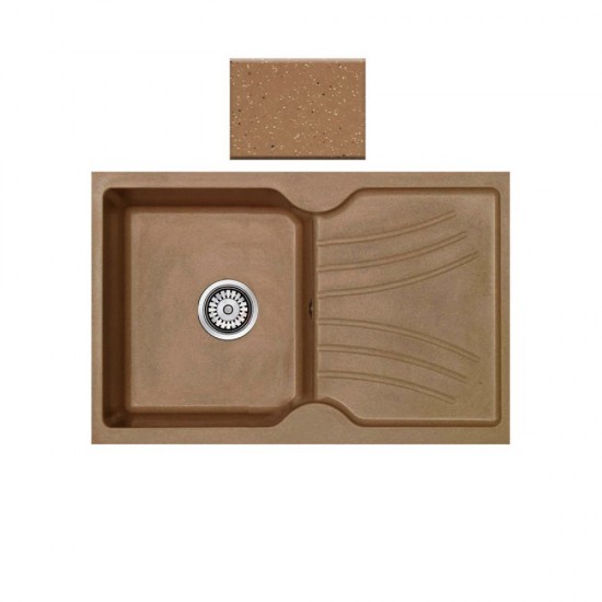 Ένθετος Νεροχύτης Γρανιτένιος Συνθετικός 86x50 Sanitec Classic 337 με 1 Γούρνα Granite Celtic Stone