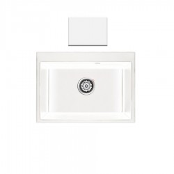 Ένθετος Νεροχύτης Γρανιτένιος Συνθετικός 70x50 Sanitec Classic 338 με 1 Γούρνα White