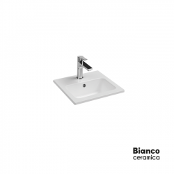 Επικαθήμενος Νιπτήρας Πορσελάνης Bianco Ceramica Flat 36 37040-300 40x36cm