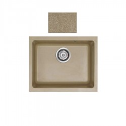 Ένθετος Νεροχύτης Γρανιτένιος Συνθετικός 40x50 Χωρίς Οπή Sanitec Classic 341 Metallic Cream