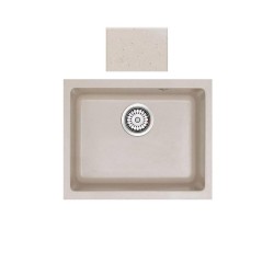 Ένθετος Νεροχύτης Γρανιτένιος Συνθετικός 40x50 Χωρίς Οπή Sanitec Classic 341 Granite Cappuccino