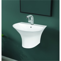 Νιπτήρας Μπάνιου Πορσελάνης Κρεμαστός I-zec Dove 48Χ43Χ40cm 4001 Λευκός