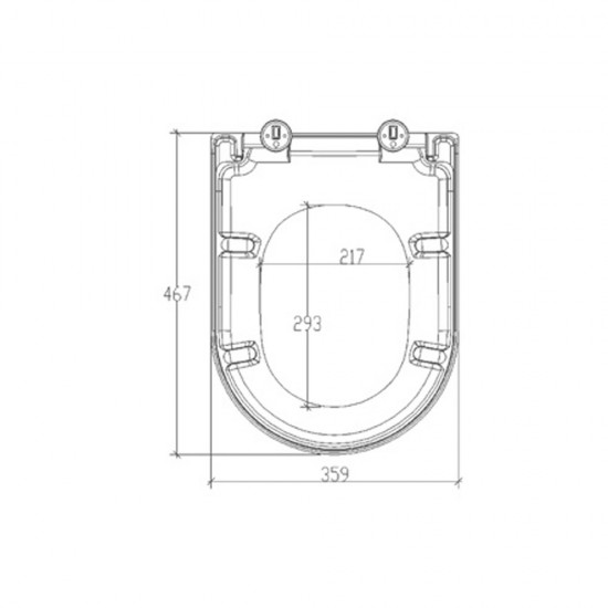 Κάλυμμα Λεκάνης Τema Slim Soft-Closing 44,5X36 Βαρέως Τύπου Duroplast 41224-1 Λευκό