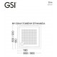 Ντουσιέρα Πορσελάνης Τετράγωνη GSI Slim 4384-300 80x80x4,5cm Λευκή Ντουσιέρα Πορσελάνης Τετράγωνη GSI Slim 4384-300 80x80x4,5cm Λευκή
