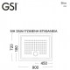 Ντουσιέρα Πορσελάνης Παραλληλόγραμμη GSI Slim 4388-300 90x72x4,5cm Λευκή Ντουσιέρα Πορσελάνης Παραλληλόγραμμη GSI Slim 4388-300 90x72x4,5cm Λευκή