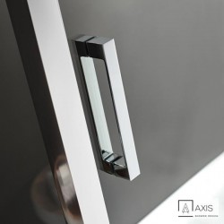 Καμπίνα Ντουζιέρας Ημικυκλική 80x80x185cm Axis Quadrant QX80C-100 Clear Glass Chrome