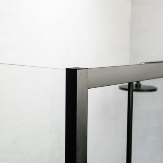 Ευθύγραμμη Καμπίνα Ντουζιέρας Devon Flow Slider 171-174x195cm Clear Glass SL2F170C-400 Black Matt