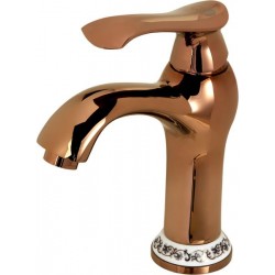 Μπαταρία Νιπτήρος Venezia Ρετρό Αναμεικτική 46-1057 Ροζ - Χρυσό