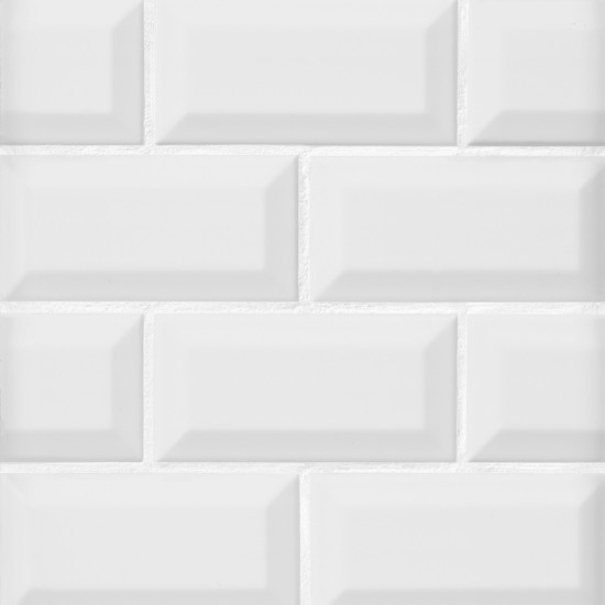 Πλακάκι Bianco Beveled Glossy 10x20