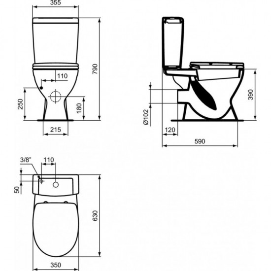 Λεκάνη Πορσελάνης Ideal Standard Eurovit V337101 Λευκή Οριζόντιας Αποχέτευσης Λεκάνη Πορσελάνης Ideal Standard Eurovit V337101 Λευκή Οριζόντιας Αποχέτευσης