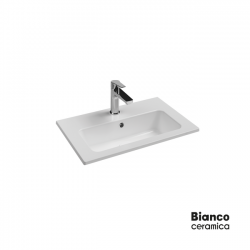 Επικαθήμενος Νιπτήρας Πορσελάνης Bianco Ceramica Flat 36 37060-300 60x36cm