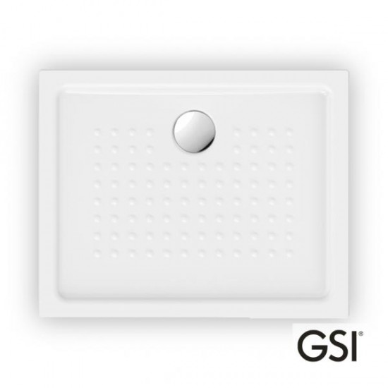 Ντουσιέρα Πορσελάνης Παραλληλόγραμμη GSI Slim 4388-300 90x72x4,5cm Λευκή Ντουσιέρα Πορσελάνης Παραλληλόγραμμη GSI Slim 4388-300 90x72x4,5cm Λευκή