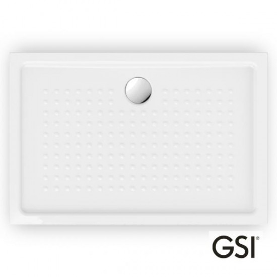 Ντουσιέρα Πορσελάνης Παραλληλόγραμμη GSI Slim 4398-300 120x80x4,5cm Λευκή Ντουσιέρα Πορσελάνης Παραλληλόγραμμη GSI Slim 4398-300 120x80x4,5cm Λευκή