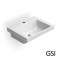 Νιπτήρας Πορσελάνης Ένθετος η Κρεμαστός GSI Norm 8685-300 42x34cm