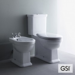 Επιδαπέδια Λεκάνη Πορσελάνης Χαμηλής Πίεσης GSI Classic 70,5 εκ. με Κάλυμμα Soft Close 871700C-300 Λευκό