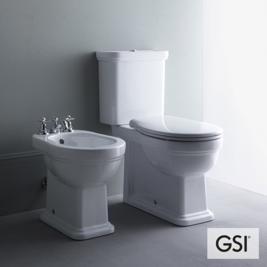 Επιδαπέδια Λεκάνη Πορσελάνης Χαμηλής Πίεσης GSI Classic 70,5 εκ. με Κάλυμμα Soft Close 871700C-300 Λευκό