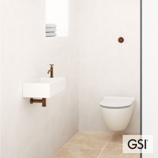 Λεκάνη Κρεμαστή Πορσελάνης 55 εκ. GSI Pura Swirl με Κάλυμμα Super Slim Soft Close 881500SC-301 Λευκή Ματ Λεκάνη Κρεμαστή Πορσελάνης 55 εκ. GSI Pura Swirl με Κάλυμμα Super Slim Soft Close 881500SC-301 Λευκή Ματ