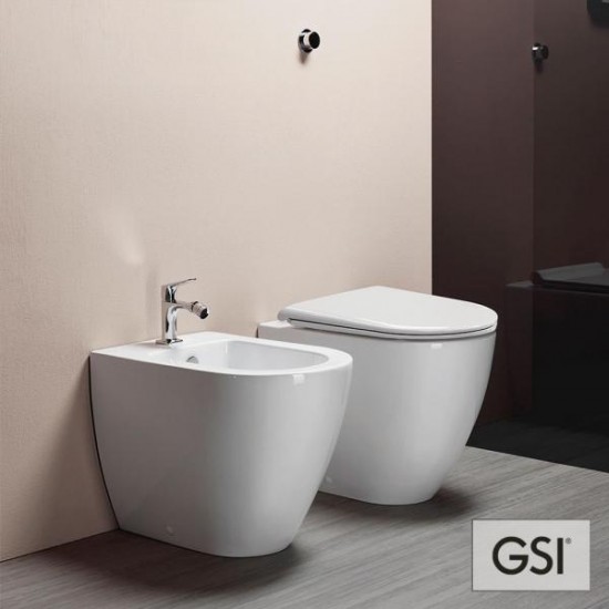 Λεκάνη Δαπε΄δου GSI Pura Swirl Υ.Π. 882000C-300 50 εκ. με Κάλυμμα Αποσπώμενο Duroplast Soft Close Πορσελάνης