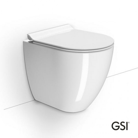 Λεκάνη Δαπε΄δου GSI Pura Swirl Υ.Π. 882000SC-300 50 εκ. με Κάλυμμα Αποσπώμενο Duroplast Slim Soft Close 