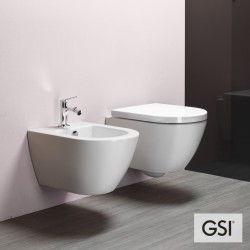 Μπιντέ Κρεμαστό Πορσελάνης GSI Pura 36x50cm 8864-300 Λευκό