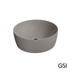 Επικαθήμενος Νιπτήρας Πορσελάνης GSI Sand 40x40cm Στρόγγυλος 9039-440 Tortora