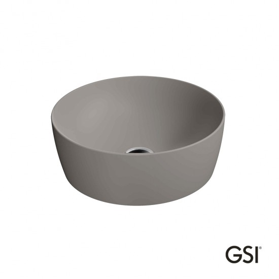 Επικαθήμενος Νιπτήρας Πορσελάνης GSI Sand 40x40cm Στρόγγυλος 9039-440 Tortora