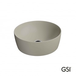 Επικαθήμενος Νιπτήρας Πορσελάνης GSI Sand 40x40cm Στρόγγυλος 9039-520 Creta