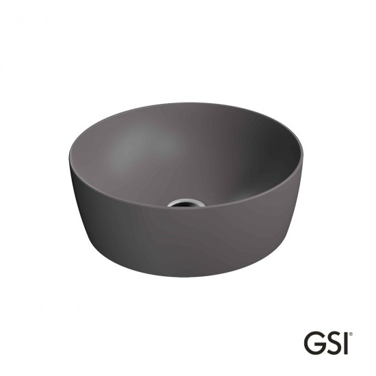Επικαθήμενος Νιπτήρας Πορσελάνης GSI Sand 40x40cm Στρόγγυλος 9039-530 Bistro