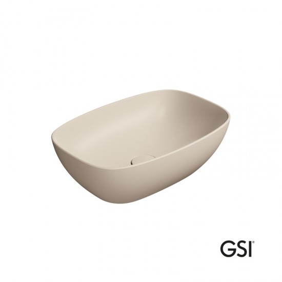 Επικαθήμενος Νιπτήρας Πορσελάνης GSI Nubes 50x35cm 9784-520 Creta 