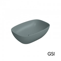 Επικαθήμενος Νιπτήρας Πορσελάνης GSI Nubes 50x35cm 9784-901 Agave 