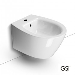 Μπιντέ Κρεμαστό Πορσελάνης 52 εκ. GSI Modo Swirl 9864-300 Λευκή