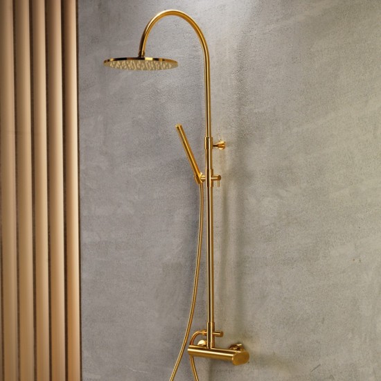 Στήλη Ντουζ 2 Εξόδων Armando Vicario Slim Brushed Gold 500065-201 Χρυσό (Μπαταρία, Κολώνα Ρυθμιζόμενου Ύψους, Ανακλινόμενη Κεφαλή Φ25, Τηλέφωνο με Στήριγμα και Άθραυστο Σπιράλ) Στήλη Ντουζ 2 Εξόδων Armando Vicario Slim Brushed Gold 500065-201 Χρυσό (Μπαταρία, Κολώνα Ρυθμιζόμενου Ύψους, Ανακλινόμενη Κεφαλή Φ25, Τηλέφωνο με Στήριγμα και Άθραυστο Σπιράλ)