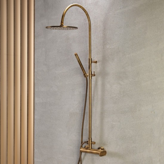 Στήλη Ντουζ 2 Εξόδων Armando Vicario Slim Antique Brass 500065-221 Bronze (Μπαταρία, Κολώνα Ρυθμιζόμενου Ύψους, Ανακλινόμενη Κεφαλή Φ25, Τηλέφωνο με Στήριγμα και Άθραυστο Σπιράλ) Στήλη Ντουζ 2 Εξόδων Armando Vicario Slim Antique Brass 500065-221 Bronze (Μπαταρία, Κολώνα Ρυθμιζόμενου Ύψους, Ανακλινόμενη Κεφαλή Φ25, Τηλέφωνο με Στήριγμα και Άθραυστο Σπιράλ)