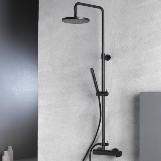 Στήλη Ντουζ 2 Εξόδων Armando Vicario Slim Black Matt 500065-400 Μαύρο Ματ (Μπαταρία, Κολώνα Ρυθμιζόμενου Ύψους, Ανακλινόμενη Κεφαλή Φ25, Τηλέφωνο με Στήριγμα και Άθραυστο Σπιράλ) Στήλη Ντουζ 2 Εξόδων Armando Vicario Slim Black Matt 500065-400 Μαύρο Ματ (Μπαταρία, Κολώνα Ρυθμιζόμενου Ύψους, Ανακλινόμενη Κεφαλή Φ25, Τηλέφωνο με Στήριγμα και Άθραυστο Σπιράλ)