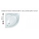 Μπανιέρα Γωνιακή Ακρυλική Samantha 501 Sanitec 105x105x50cm Μπανιέρα Γωνιακή Ακρυλική Samantha 501 Sanitec 105x105x50cm